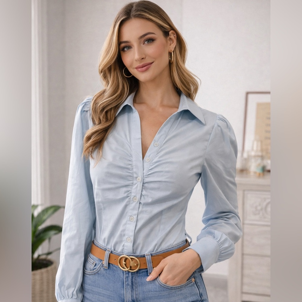 Fashion Nova Light Blue Women's Bodysuit